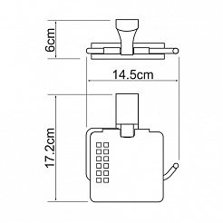 WasserKRAFT Держатель туалетной бумаги с крышкой "Exter K-5225" – фотография-3