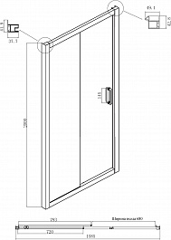 Ambassador  Душевой уголок Forsa 160x80 17021122AX-80AX – фотография-7