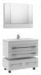 Aquanet Зеркальный шкаф "Верона 100" камерино белый – фотография-3