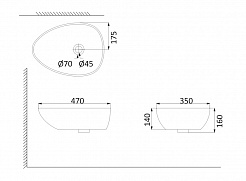 Creo Ceramique Раковина PU3300 (HDA053) – фотография-2