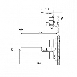 Raiber Смеситель для ванны Osdorf R2103 – фотография-2