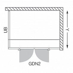 Roltechnik Душевая дверь двойная "GDN2 1500" – фотография-2