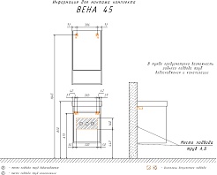 Comforty Тумба с раковиной Вена 45 подвесная дуб дымчатый – фотография-12