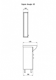 ASB-Mebel Зеркальный шкаф Альфа 65 R – фотография-6