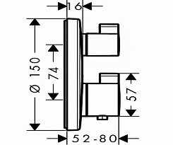 Hansgrohe Термостат Ecostat S 15758000 для ванны с душем – фотография-2