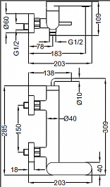 Cezares Смеситель ECO-VM-01-Cr для ванны и душа – фотография-2