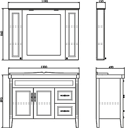 Comforty Тумба с раковиной Палермо 120 белая – фотография-16