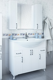 Sanflor Мебель для ванной Глория 105 белая матовая – фотография-1
