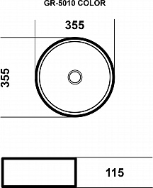 Grossman Раковина накладная Color 35.5 GR-5010GBR золото/черная – фотография-4