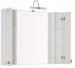 Aquanet Мебель для ванной "Честер 105" белый/золото – фотография-4