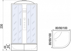 River Душевая кабина Dunay XL 90/44 MT – фотография-17