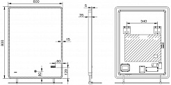 Esbano Зеркало ES-2073 HDSA 60x80 с полкой – фотография-4