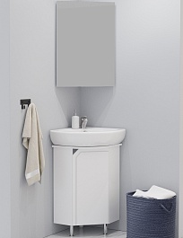 Corozo Мебель для ванной Сириус 40 угловая белая – фотография-1