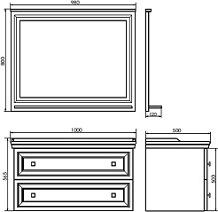 Comforty Зеркало Феррара 100 белое – фотография-7