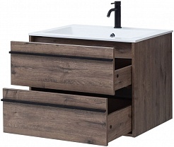 Aquanet Мебель для ванной Lino 70 подвесная дуб веллингтон – фотография-7