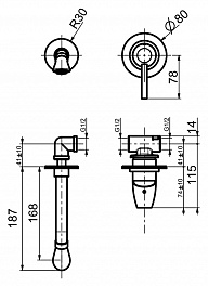 Webert Смеситель для раковины Opera moderna OE830606985 графит – фотография-2