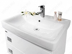 Водолей Мебель для ванной Квадро 80 белая – фотография-3