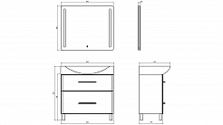 ASB-Mebel Тумба с раковиной Андрия 85 – фотография-4