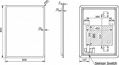 Esbano Зеркало ES-2633 HD 60x80 – фотография-3