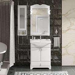 Opadiris Зеркало для ванной Клио 65 белый матовый – фотография-3