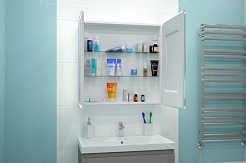 Misty Зеркало-шкаф для ванной Альфредо 80 – фотография-3