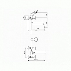 Vidima Смеситель для ванны и душа Trinity BA261AA – фотография-2