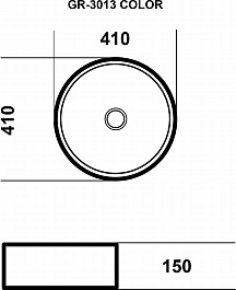 Grossman Раковина накладная Color 41 GR-3013BLM синяя матовая – фотография-4