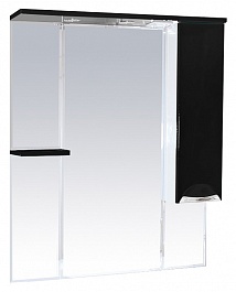 Misty Зеркальный шкаф Кристи 90 R черный, эмаль – фотография-1