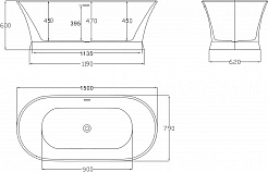 BelBagno Акриловая ванна BB402-1500-790 150x79 – фотография-4