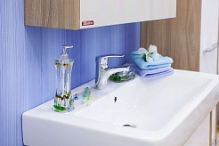 Sanflor Мебель для ванной Ларго 2 80 R Q 80, вяз швейцарский, белый – фотография-2