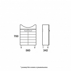 Merkana Тумба с раковиной Таис 60 красная – фотография-2