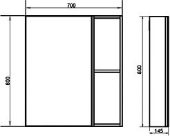 Comforty Мебель для ванной Осло 70ПД подвесная бетон светлый – фотография-19