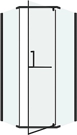 Grossman  Душевой уголок Pragma 90x90x195 профиль черный матовый стекло прозрачное – фотография-2