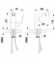 Lemark Смеситель "plus Advance LM1208C" для биде – фотография-2