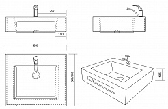 Kolpa San Раковина Kvadra WB 60х50 – фотография-4