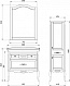 ASB-Woodline Тумба под раковину Модерн 85 антикварный орех – фотография-13