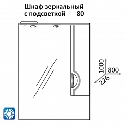 Какса-а Мебель для ванной Каприз 85 белая – фотография-7