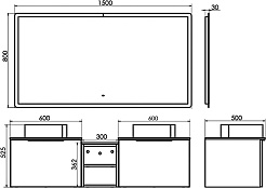 Comforty Мебель для ванной Портленд 150 9110MB подвесная дуб шоколадно-коричневый – фотография-13