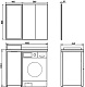 Comforty Тумба с раковиной Лозанна 100 под стиральную машину белая глянцевая – картинка-22