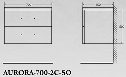 BelBagno Мебель для ванной AURORA 700 Cemento Scuro, BTN – фотография-6