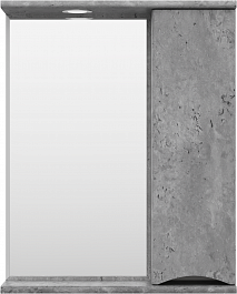 Misty Зеркальный шкаф Атлантик 60 R серый камень – фотография-1