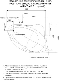 Aquatek Акриловая ванна Альтаир 160x120 R с экраном – фотография-8
