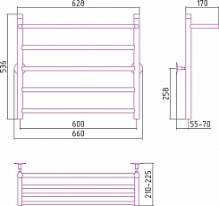 Стилье Полотенцесушитель Универсал-54 600х600 – фотография-2