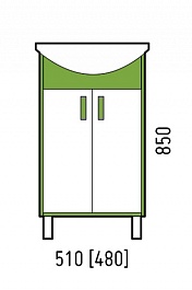 Corozo Тумба с раковиной Спектр 50, серая – фотография-3