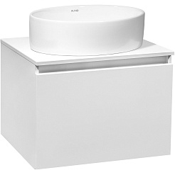 Runo Мебель для ванной Бари 60 Ovale подвесная белая – фотография-2