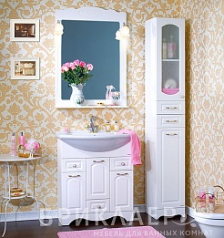 Бриклаер Зеркало для ванной Анна 75 белое – фотография-4