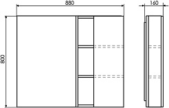 Comforty Мебель для ванной Милан 90 с черной столешницей подвесная белая – фотография-14