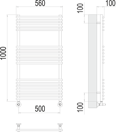 Terminus Полотенцесушитель водяной Ватра П18 500x1000 хром – фотография-3