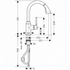 Hansgrohe Смеситель Talis Classic 14863000 для кухонной мойки – фотография-5