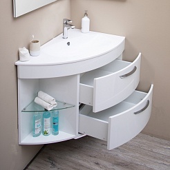 De Aqua Мебель для ванной Трио Люкс 90 R, зеркало Сильвер – фотография-3